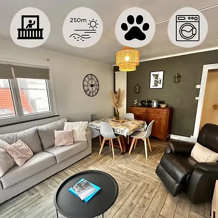 Chloe - Avec Balcon Au Coeur De Berck-plage Apartmán Berck